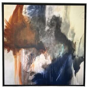 Modern Abstract Art On Canvas “Swoon VI” By Sarah Stockstill Gel Finish 50x50”